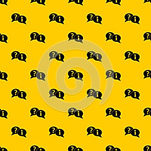 Question and exclamation speech bubbles pattern vector