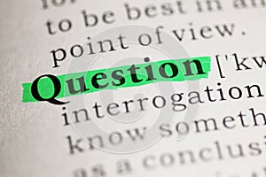 Definition of the word Question