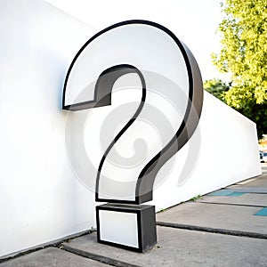 Question help FAQ isolated on white background