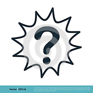 Question / Help Sign Icon Vector Logo Template Illustration Design. Vector EPS 10