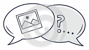 Question image speech bubbles communication vector, vector design Generative AI