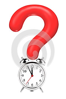 Question Mark with Alarm Clock