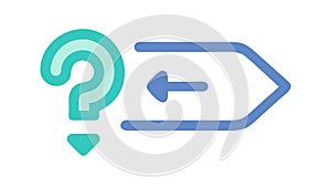 Question Mark Arrow Problem Solving Direction, vector design Generative AI