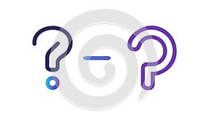 Question Mark Assistance Query Help Request Icon Vector, vector design Generative AI
