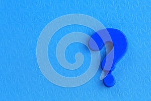 Question mark. Background with selective focus and copy space