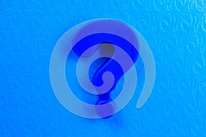 Question mark. Background with selective focus and copy space