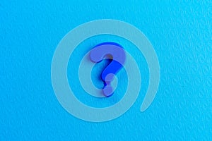 Question mark. Background with selective focus and copy space