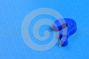 Question mark. Background with selective focus and copy space