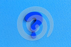 Question mark. Background with selective focus and copy space