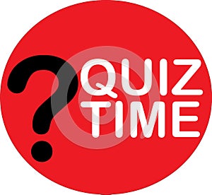 Question mark banner on white background. quiz time sign. sign ask game competition. flat style
