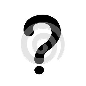 Question mark black vector isolated