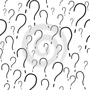 Question mark black white pattern