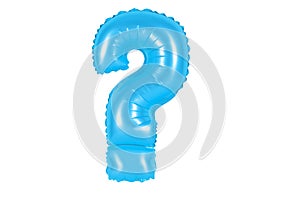 Question mark, blue color