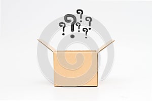 Question mark with box