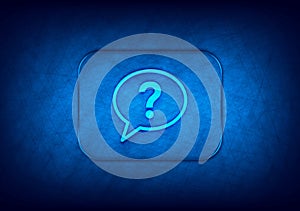 Question mark bubble icon abstract digital design blue background