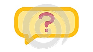 Question Mark Bubble Icon for Queries and Help, vector design Generative AI