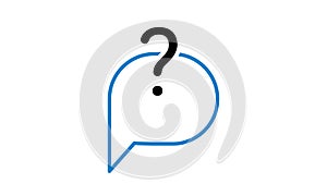 Question mark with bubble icon vector design template