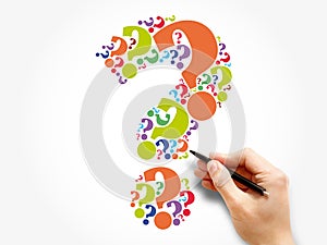 Question mark, business concept background
