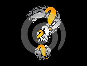 Question mark, business concept background