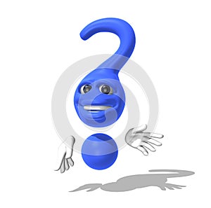 Question mark character photo