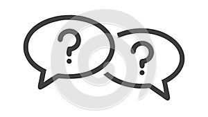 Question Mark Chat Bubble Icon. FAQ Support, vector design Generative AI