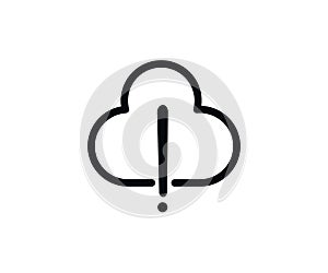 Question mark cloud icon vector logo template