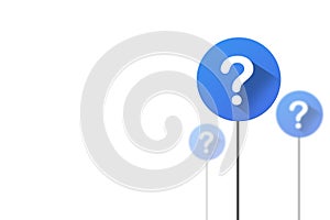 Question mark concept on white background
