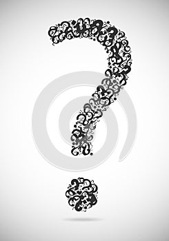 Question mark consisting of question marks