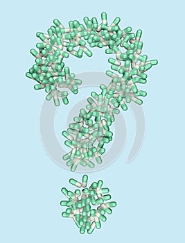 Question mark consists of pills