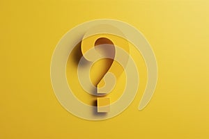 Question mark, cut out of paper, isolated. Ai generated