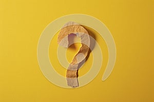 Question mark, cut out of paper, isolated. Ai generated
