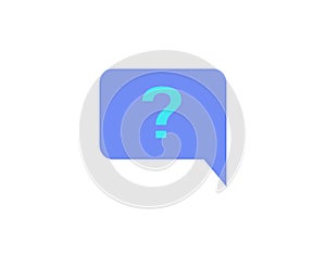 Question mark faq dialog chat bubble circle icon vector image