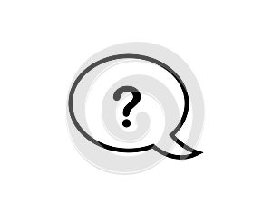 Question mark faq dialog chat bubble circle icon vector image
