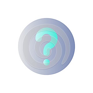 Question mark flat gradient color ui icon