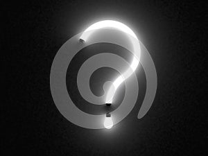 Question mark fluorescent lamp