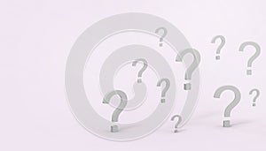 Question Mark Grey ladder of success Creative idea Concept on Grey and white background