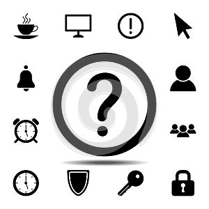 question mark or help sign icon. Simple glyph vector element of web, minimalistic icons set for UI and UX, website or mobile