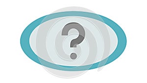 Question Mark Help Support FAQ Button Icon, vector design Generative AI