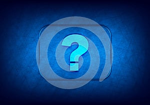 Question mark icon abstract digital design blue background