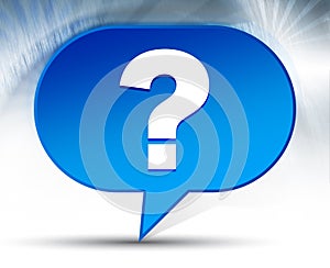 Question mark icon blue bubble background