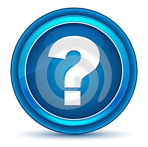 Question mark icon eyeball blue round button