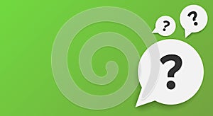 Question mark icon in flat style. Faq vector illustration on isolated background. Ask help sign business concept