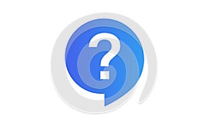 Question mark icon. Help symbol. FAQ sign illustration. Box chat. Design Element Vector, simple