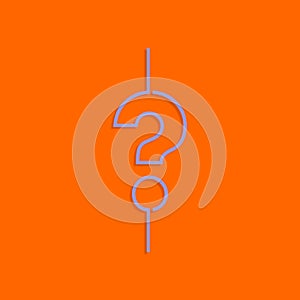 Question mark icon illustration, unique question mark background, Questionnaire symbol.