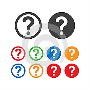 Question mark icon in trendy design style.