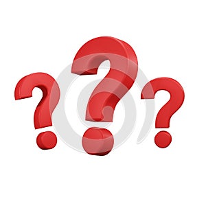 Question mark icon sign or ask FAQ and QA answer solution information on white background