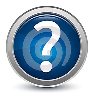 Question mark icon starburst shiny blue round button illustration design concept