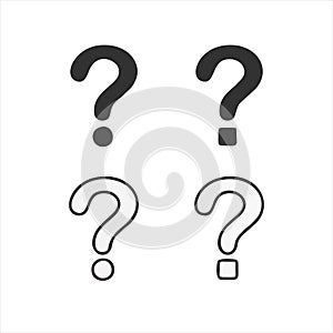 Question mark icon in trendy design style.