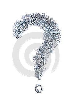 Question mark isolated