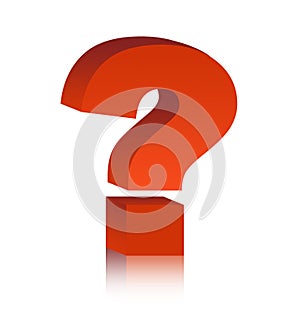 Question mark isolated on white